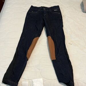 Girls denim Kerrits riding breech